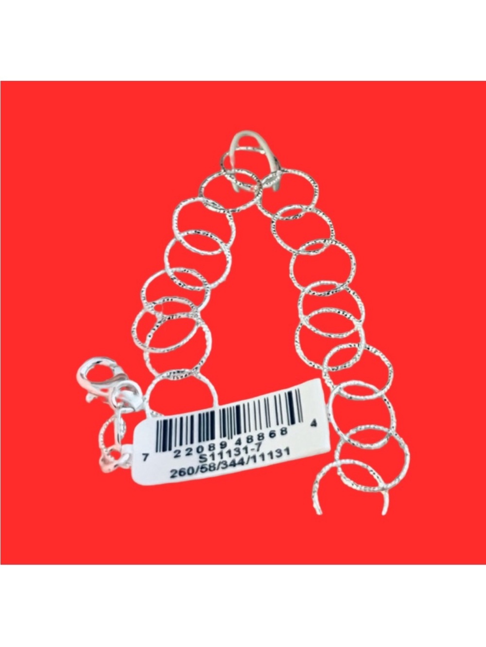 Silver-Link Circle Chain Bracelet - Women's Fashion Bracelet